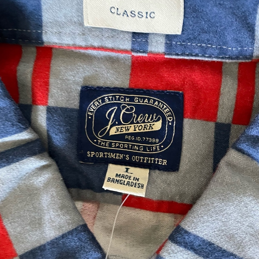 J. Crew Red and Blue Checkered Shirt - Picture 5 of 7